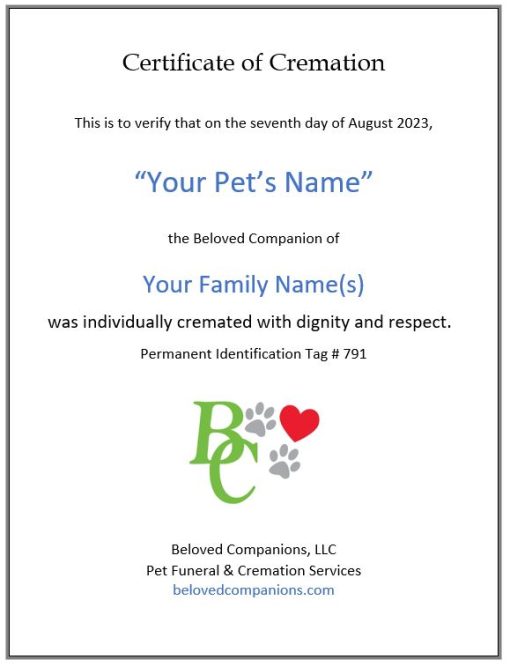 Private Cremation Dignity Package for Pets 20.1 - 45 Lbs. - Image 2